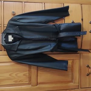 Worthington Black Leather Woman's Coat